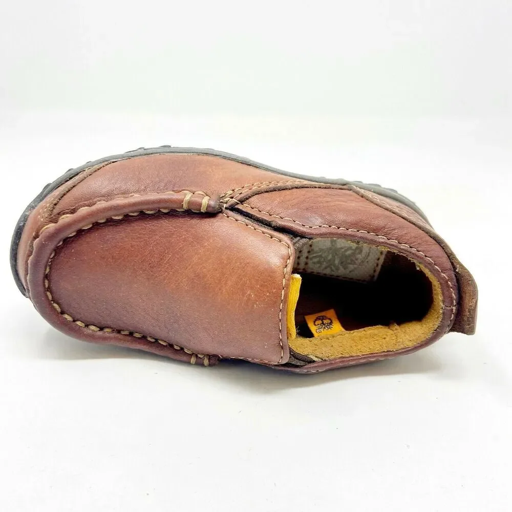 Timberland Carlsbad Brown Leather Slip On Shoes 46824 Toddler Size 5